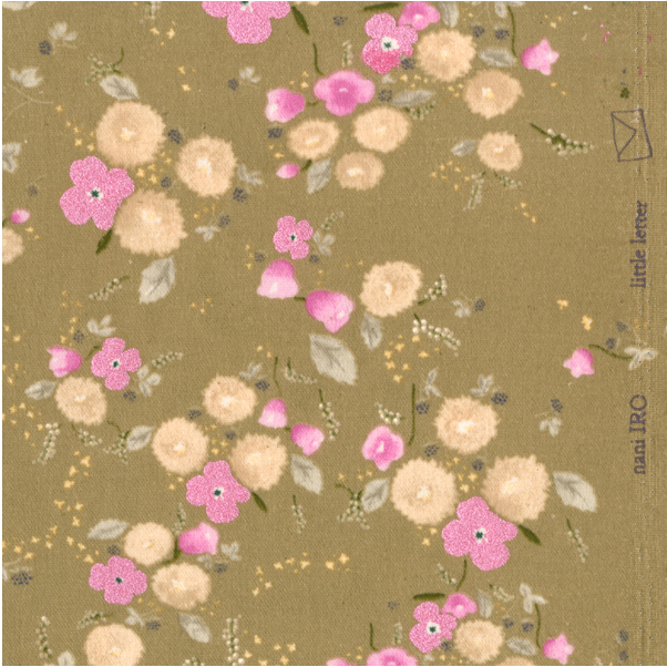 nani iro kokka fabric little letter gold [unusual fabrics, unique fabric, unusual fabric]