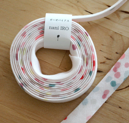 nani iro bias tapes melody sketch regato [lovely bias tape, pink flower bias tapes, floral bias tape]