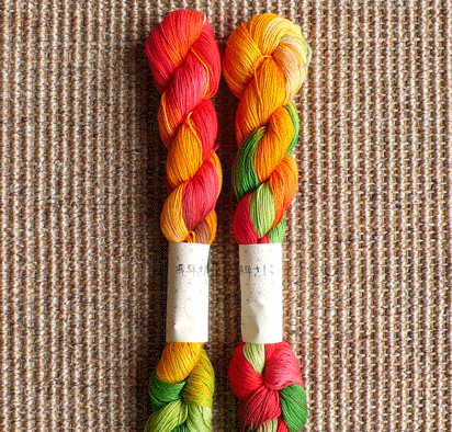 hida sashiko embroidery thread [sashiko thread, yellow embroidery thread, yellow sashiko thread]